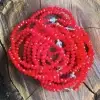 Pulsera roja te acompaño te protejo con cuarzo Paz Gabriel