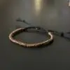 Pulsera Brava tejida a mano cobre antiguo, estilo anillo completo