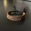 Pulsera Brava tejida a mano cobre antiguo, estilo anillo completo