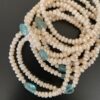 pulsera con perlas de río y apatita azul